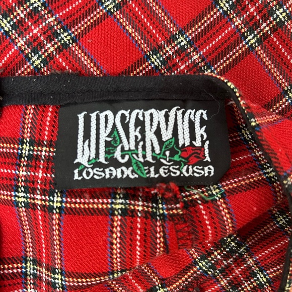 Vintage 90’s Lip Service Red Plaid Skirt size Small EUC - Picture 8 of 10
